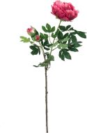 Udsmykning & Dekorationer, Europalms Peony Branch premium, artificial plant, magenta, 100cm