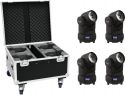 Diskolys & Lyseffekter, Eurolite Set 4x LED TMH-X1 Moving-Head Beam + Case