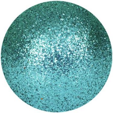 Europalms Deco Ball 3,5cm, turquoise, glitter 48x