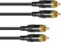 Sortiment, SOMMER CABLE RCA cable 2x2 0.5m bk Hicon