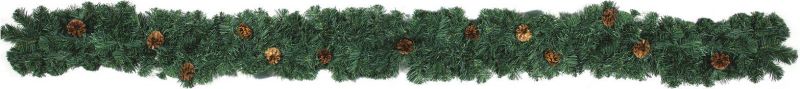 Europalms Noble pine garland with fir cones, 270cm