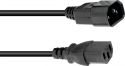 Power Cables with IEC, Omnitronic IEC Extension 3x0.75 1m bk