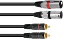 Cables & Plugs, Omnitronic Adaptercable 2xXLR(M)/2xRCA 6m bk
