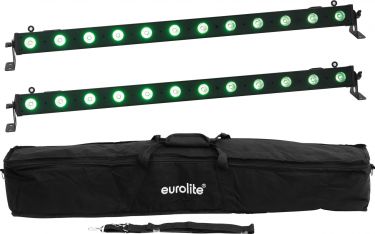 Eurolite Set 2x LED BAR-12 QCL RGB+UV Bar + Soft Bag