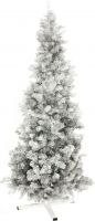 Julepynt, Europalms Fir tree FUTURA, silver metallic, 210cm