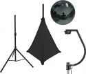 Light & effects, Eurolite Set Mirror ball 30cm black with stand and tripod cover black