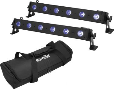 Eurolite Set 2x LED BAR-6 QCL RGB+UV Bar + Soft Bag