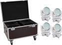Eurolite Set 2x LED TMH-X4 Moving-Head Wash Zoom ws + Case with wheels