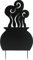 Udsmykning & Dekorationer, Europalms Silhouette Metal Witch Pot, 83cm