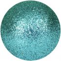 Udsmykning & Dekorationer, Europalms Deco Ball 3,5cm, turquoise, glitter 48x