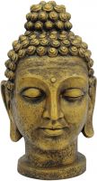 Garden, Europalms Head of Buddha, antique-gold, 75cm