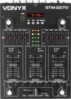 DJ Mixer STM2270 4-kanals med lydeffekter, Bluetooth, USB/SD/MP3-afpiller