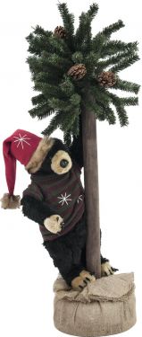 Europalms Christmas Bear, with fir, 105cm