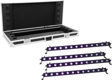 Eurolite Set 4x LED BAR-12 UV Bar + Case