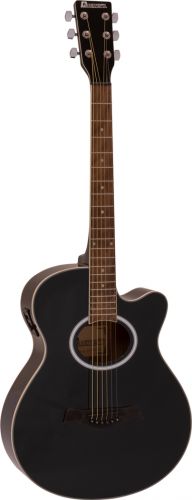 Dimavery AW-400 Western guitar, black