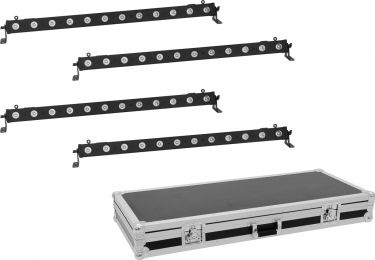 Eurolite Set 4x LED BAR-12 QCL RGBA Bar + Case