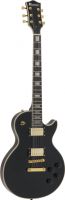 Dimavery LP-530 E-Guitar, black/gold