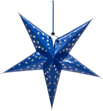 Europalms Star Lantern, Paper, blue, 50 cm