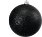 Europalms Deco Ball 10cm, black, glitter 4x