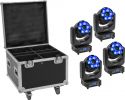 Eurolite Set 4x LED TMH-H240 Beam/Wash/Flower Effect + Case