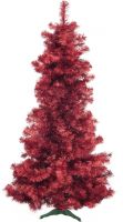 Christmas Decorations, Europalms Fir tree FUTURA, red metallic, 210cm