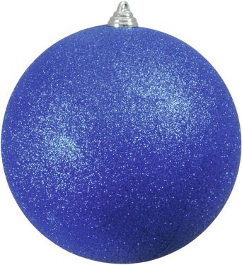 Europalms Deco Ball 20cm, blue, glitter