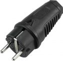 Sortiment, PC ELECTRIC Safety Plug Rubber bk