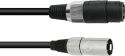 Speakon - XLR Cables, Omnitronic Adaptercable Speaker(F)/XLR(M) 1m bk