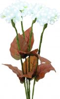 Artificial flowers, Europalms Hydrangea, white, with flowers, 100 LEDs