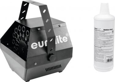 Eurolite Set B-100 Bubble machine black DMX + bubble fluid 1l