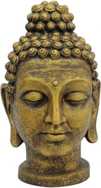 Europalms Head of Buddha, antique-gold, 75cm