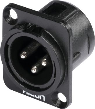 HICON XLR mounting plug 3pin HI-X3DM-M