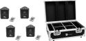Uplights with battery, Eurolite Set 4x AKKU TL-3 TCL QuickDMX + Case with charging function