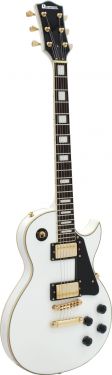 Dimavery LP-520 E-Guitar, white/gold
