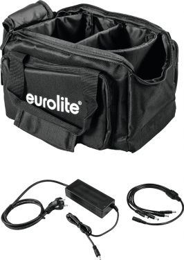 Eurolite Set SB-14 Soft-Bag + Charger 4x AKKU Flat Light 1