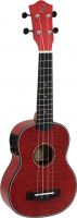 Musikinstrumenter, Dimavery UK-100 Soprano ukulele, flamed red