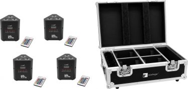 Eurolite Set 4x AKKU TL-3 TCL QuickDMX + Case with charging function