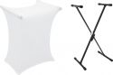Keyboard Stands, Dimavery Set SVT-1 Keyboard Stand + Cover white