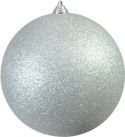 Julepynt, Europalms Deco Ball 20cm, silver, glitter