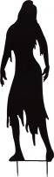 Udsmykning & Dekorationer, Europalms Silhouette Metal Zombie Woman, 135cm