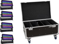 Eurolite Set 4x Multiflood Pro IP RGBW Wash MK2 + Case