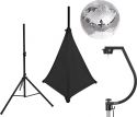 Light & effects, Eurolite Set Mirror ball 30cm with stand and tripod cover black