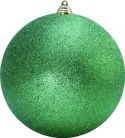 Christmas Decorations, Europalms Deco Ball 10cm, applegreen, glitter 4x