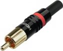 Connectors, HICON RCA plug HI-CM03-RED