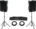Loudspeakers, Omnitronic Set 2x XKB-215A + Speaker Stand MOVE MK2