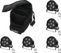 Flat PAR, Eurolite Set 5x LED SLS-603 + Soft Bag