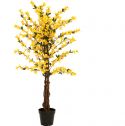 Europalms Forsythia tree with 3 trunks, artificial plant, yellow, 120cm