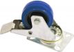 Roadinger Swivel Castor 80mm blue with brake