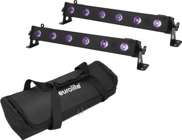 Eurolite Set 2x LED BAR-6 UV Leiste + Soft Bag