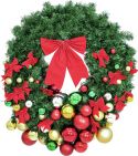 Christmas Decorations, Europalms Premium Fir Wreath, decorated, 90cm